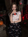 50er Halloweenkleid mit Augapfel- und Fledermausprint