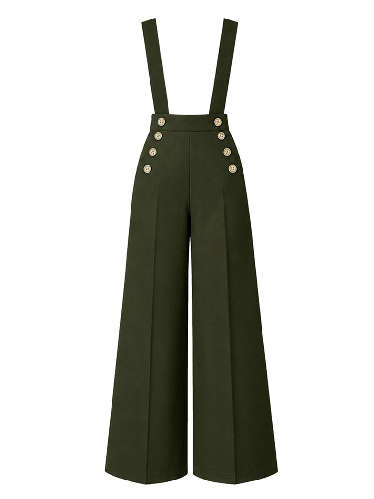 60er Set aus Blumenbluse und weiter Latzhose