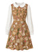Braunes 60er Kleid mit Lebkuchen und Peter-Pan-Kragen