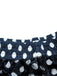 Schwarze 60er Hose mit Polka-Dots und Rüschen