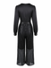 50er Pailletten-Jumpsuit mit V-Ausschnitt und Langarm