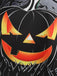 Schwarzes 50er Halloween Swingkleid mit Spinnennetz und Kürbis