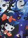 50er Halloween Kleid mit Kürbis- und Spukhaus-Print