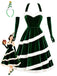 Grünes 50er Samtkleid mit Tannenbaum-Detail