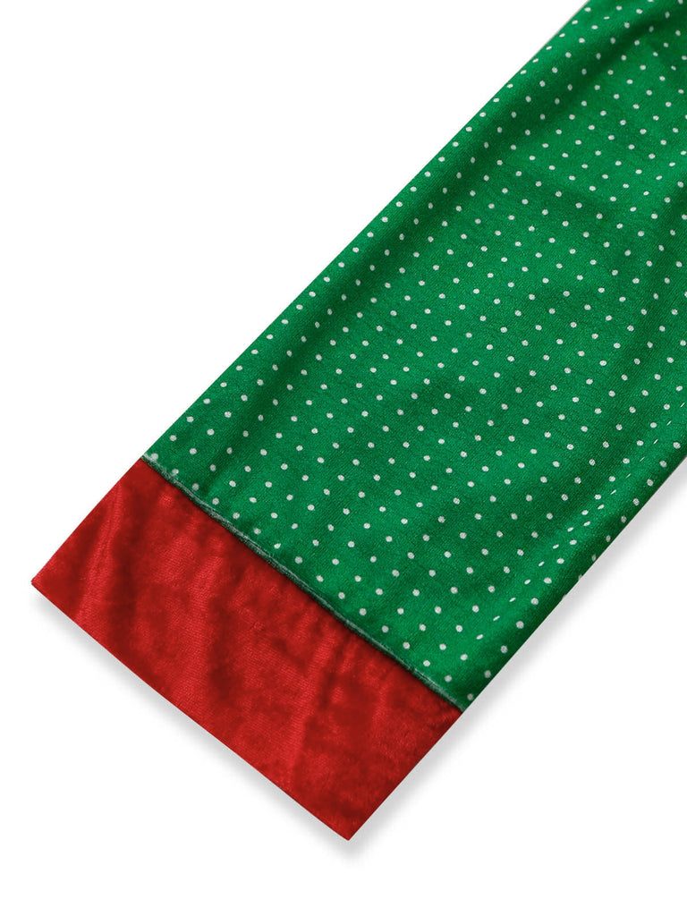 Grünes 50er Weihnachts-Elfenkostüm-Set mit Kleid