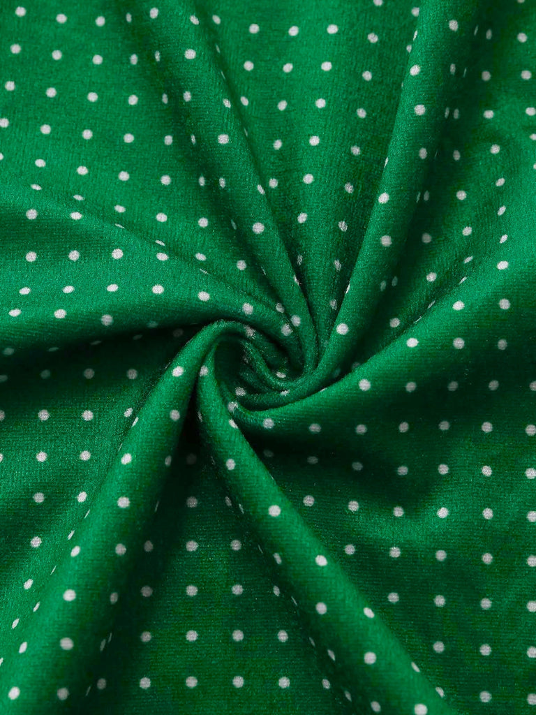 Grünes 50er Weihnachts-Elfenkostüm-Set mit Kleid