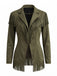 50er Wildleder-Jacke mit Fransen und Reverskragen