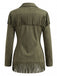 50er Wildleder-Jacke mit Fransen und Reverskragen
