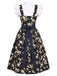 50er Oktoberfest-Dirndlset aus Rüschen-Croptop, Blumenkleid, Schürze