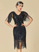 20er Gatsby-Flapperkleid mit Pailletten und Fransen
