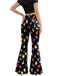 50er High-Waist-Schlaghose mit Weihnachts-Print