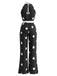 Ärmelloser 70er Neckholder-Punkte-Jumpsuit mit weitem Bein und Gürtel