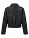 50er Biker-Kurzjacke aus Kunstleder mit elastischem Saum