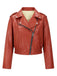 50er Biker-Kurzjacke aus Kunstleder mit elastischem Saum