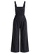 Dunkelblauer 40er Cordjumpsuit mit geradem Bein