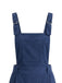 Dunkelblauer 40er Cordjumpsuit mit geradem Bein