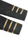 Schwarze 60er Militärjacke mit Stehkragen und Goldbesatz