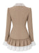 60er Blazerkleid mit Spitzenrevers und Volantsaum