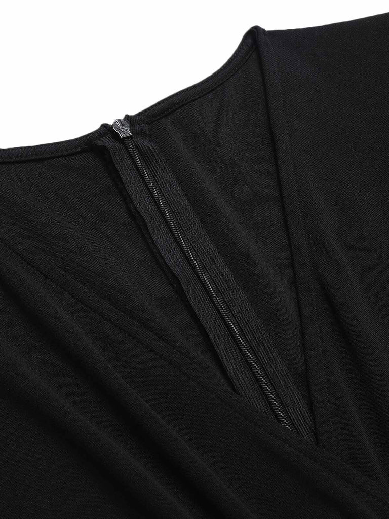 1950er Halloween-Swingkleid mit Volantärmeln