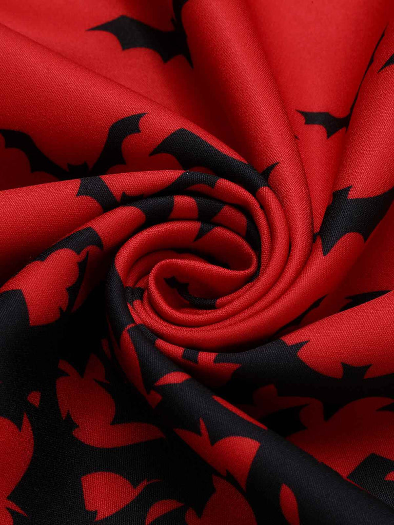 1950er Halloween-Swingkleid mit Volantärmeln