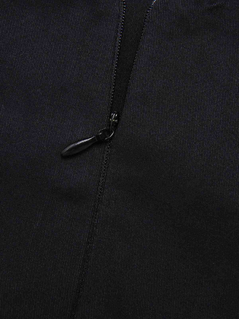 Schwarz & Orange 1950s 3D Schmetterlinge Mantel Kleid