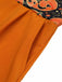 Orange 1950er Halloween Kürbis Halter Romper