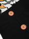 Schwarz 1950er Halloween Kürbis Halter Romper