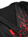 Gothic 1930er V-Ausschnitt Blut Handabdruck Fishtail Kleid
