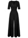 1930er Puff Kurzarm Weites Bein Jumpsuit