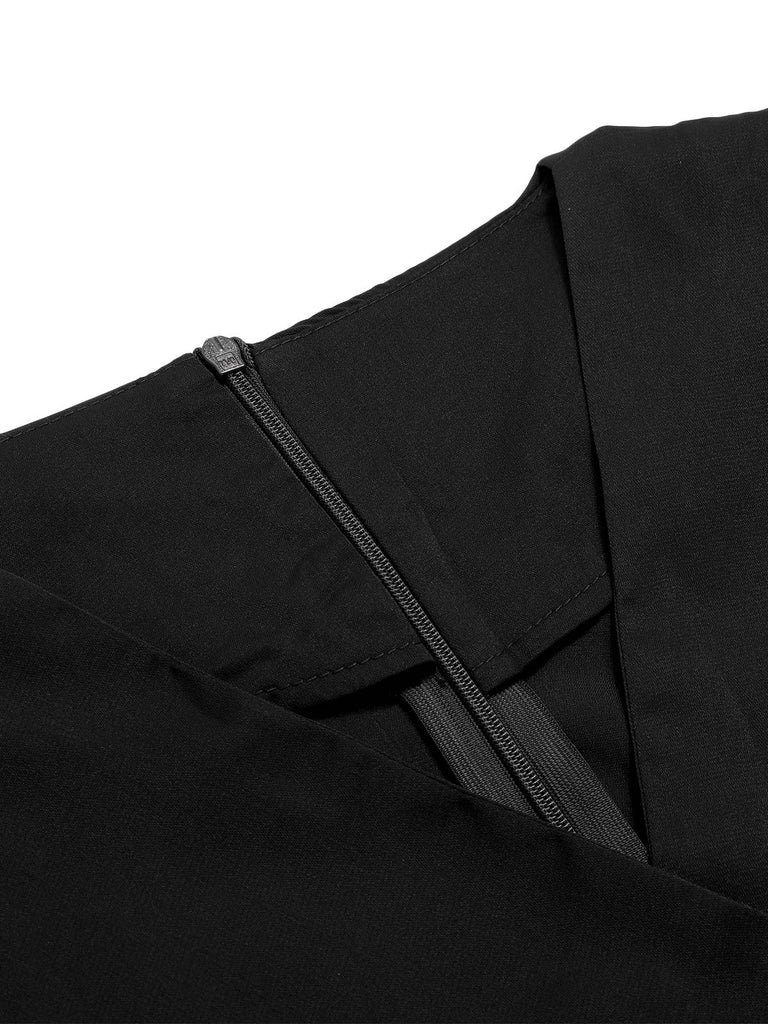 1930er Puff Kurzarm Weites Bein Jumpsuit