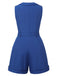 Dunkelblau 1940er Taschen Revers Romper