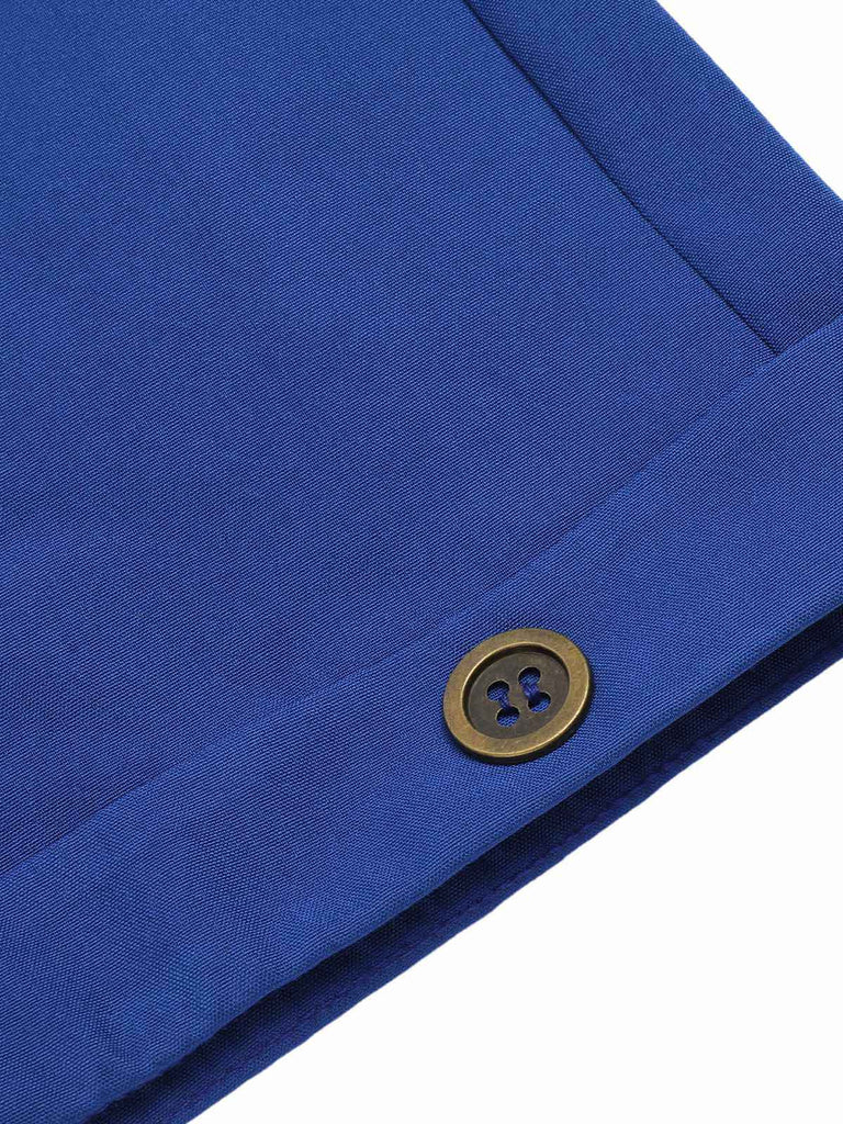 Dunkelblau 1940er Taschen Revers Romper