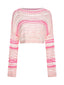 Multicolor 1960er Hohl Gestrickt Cover-Up Tops