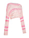 Multicolor 1960er Hohl Gestrickt Cover-Up Tops