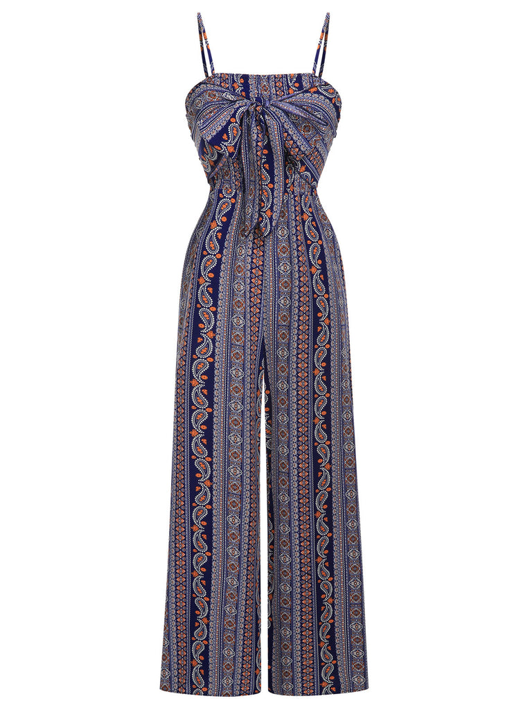 [Vorverkauf] 1930er Spaghetti Träger Schnüren Bohemian Jumpsuit