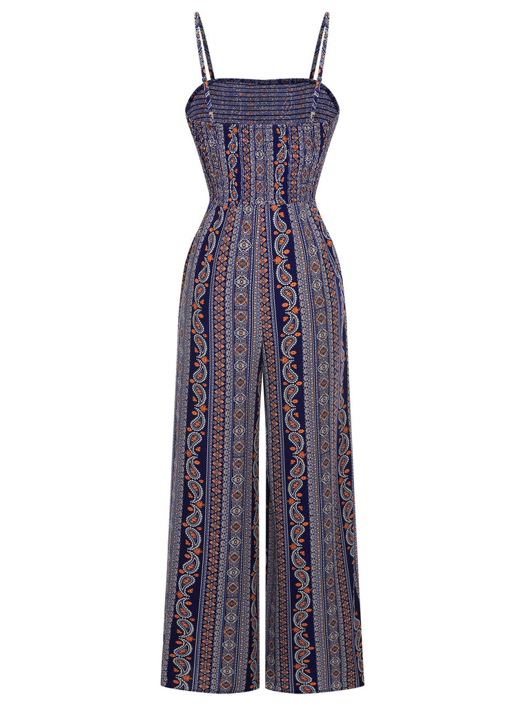 [Vorverkauf] 1930er Spaghetti Träger Schnüren Bohemian Jumpsuit