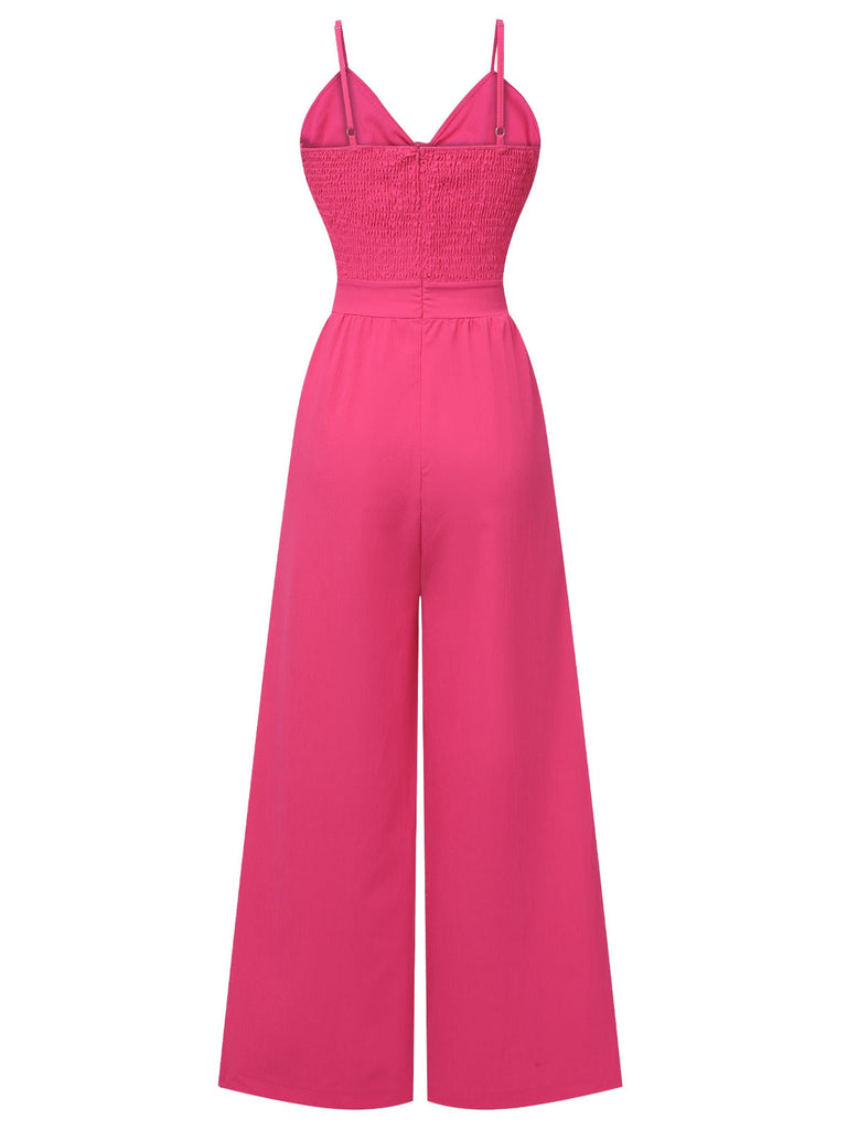 1950er Brust Bogen Spaghetti Träger Jumpsuit