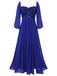 Königsblau 1920er Paillettenbesetztes Herzausschnitt Maxikleid