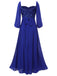 Königsblau 1920er Paillettenbesetztes Herzausschnitt Maxikleid