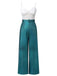 Blau 1930er Laser Blinkt Spaghettiträger Jumpsuit