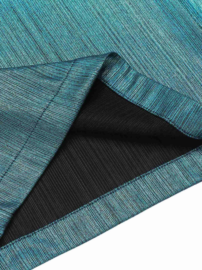 Blau 1930er Laser Blinkt Spaghettiträger Jumpsuit