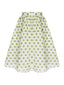 Grün 1940er Chiffon Polka Dots Rock