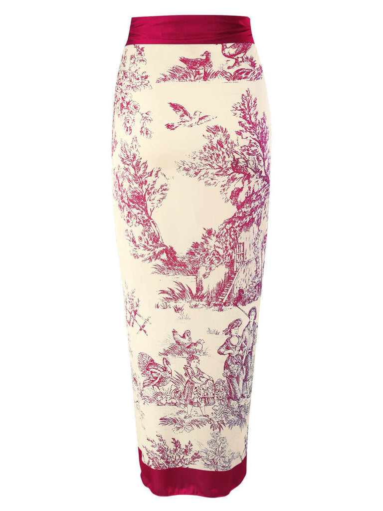 [Vorverkauf] Grün 1960er Tinte Blumen Patchwork Schnüren Cover-Up