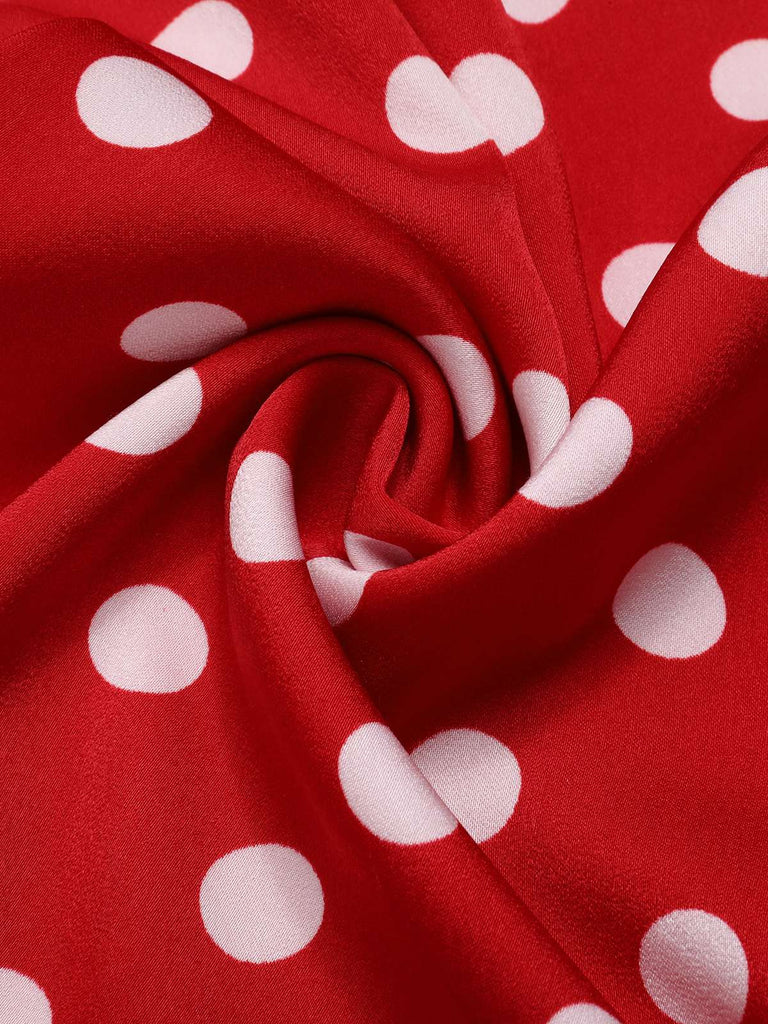 Blau 1960er Polka Dots Spaghetti Träger Romper