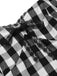 Schwarz 1950er Plaid Halter Spitze Bogen Top
