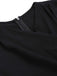 Schwarz 1930er Cowl Neck Solid Jumpsuit with Belt