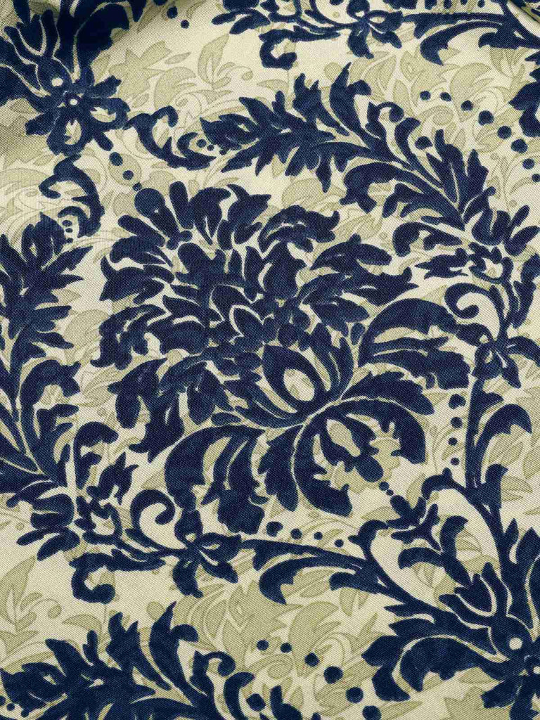 Blau 1950er Blumen Print Eine Schulter Romper