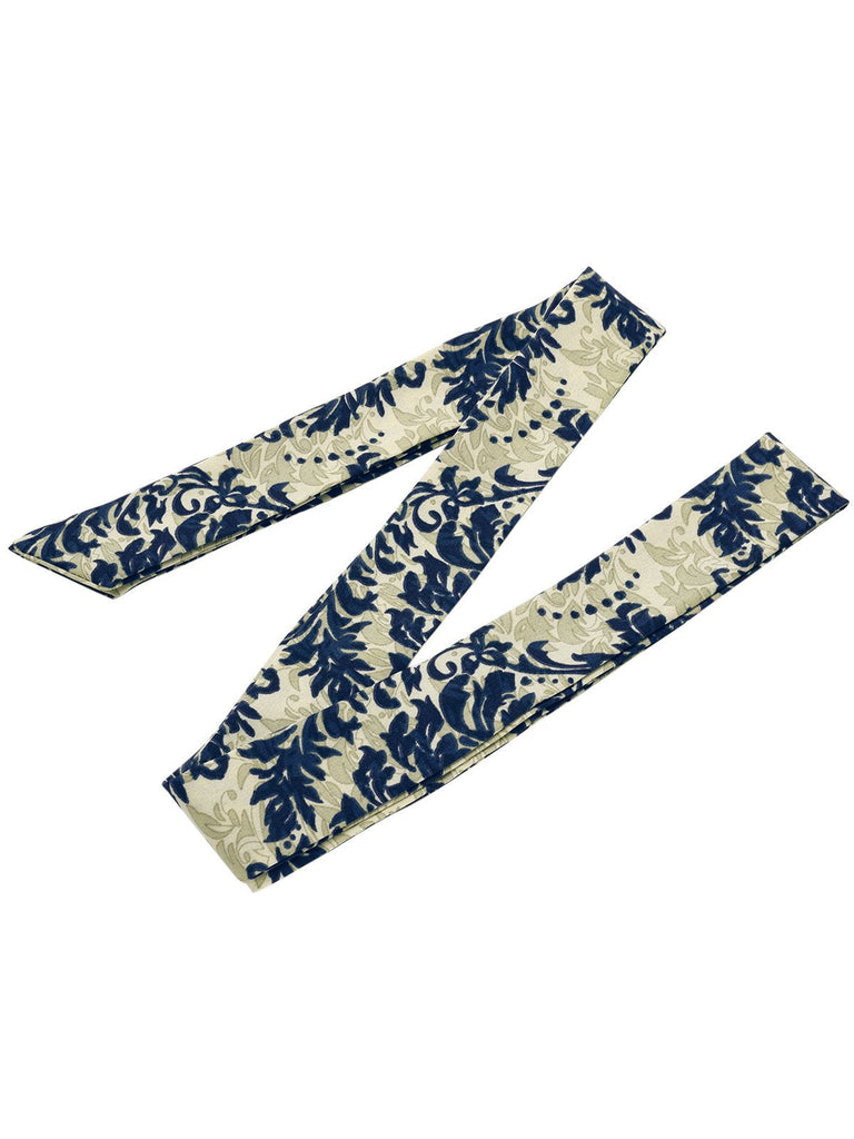 Blau 1950er Blumen Print Eine Schulter Romper