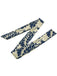 Blau 1950er Blumen Print Eine Schulter Romper