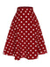 2PCS 1950er Solide Bluse & Polka Dots Rock